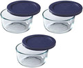 Pyrex 7200 2-Cup Glass Bowl with Lid, 3-Pack