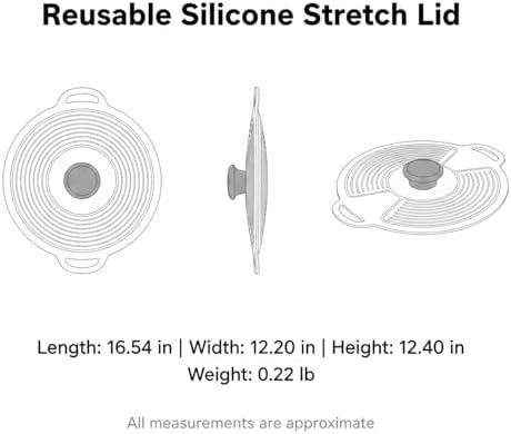 Silicone Stretch Lid for Bowls up to 12.2 Inches, 1 Pack