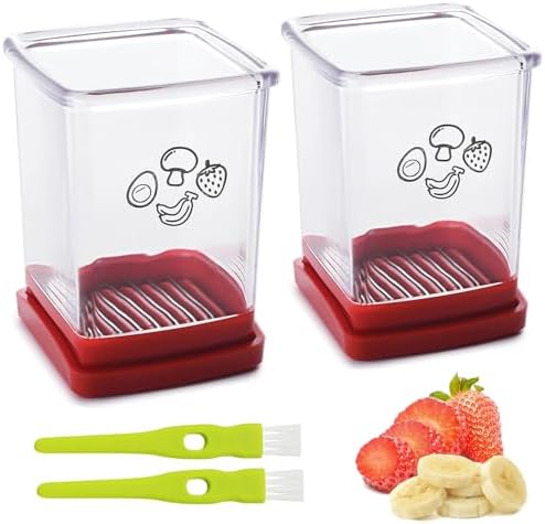 2 Pcs Strawberry Slicer | Fruit Slicer Cup, Strawberry Cutter with