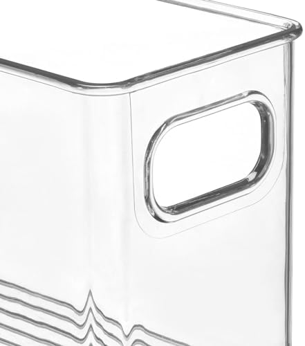 mDesign Plastic Long Stackable Storage Organizer Container