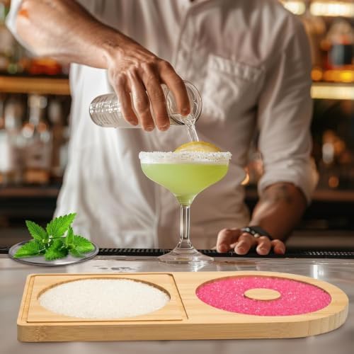 Salt Rimmer Set for Margarita and Cocktail, Bar Glass Rimmer