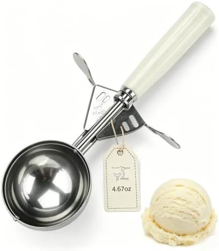 #6 Large Ice Cream Scoop with Trigger, 4.67oz, 18/8 Stainless Steel