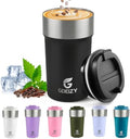 17oz Insulated Travel Coffee Mug, Stainless Steel Cup with Leakproof