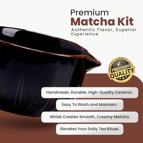 Matcha Whisk Set – 4Pcs Ceremonial Grade Matcha Kit Includes Mixing