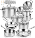 KOCH SYSTEME CS Stainless Steel Cookware Set 23 PCS With 5-Ply Steel Base