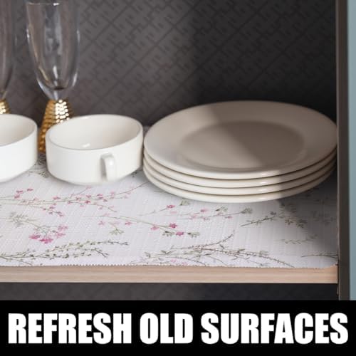 Floral Drawer and Shelf Liner for Cabinets Non-Adhesive