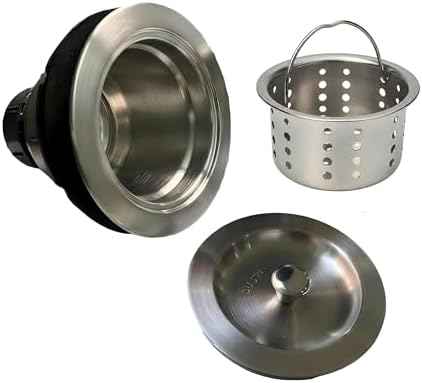 Kitchen Sink Drain Strainer Assembly, 3-1/2-Inch, 304 Stainless Steel
