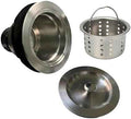 Kitchen Sink Drain Strainer Assembly, 3-1/2-Inch, 304 Stainless Steel