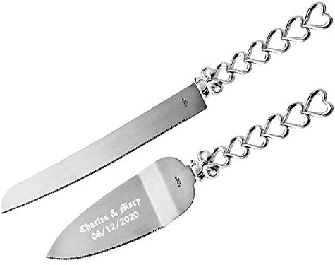 GIFTS INFINITY Personalized Wedding Cake Knife and Server Set with