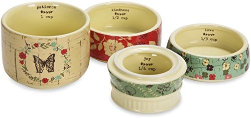 Pavilion Gift Company Live Simply Floral Mason Jar Measuring Cups - Image 3