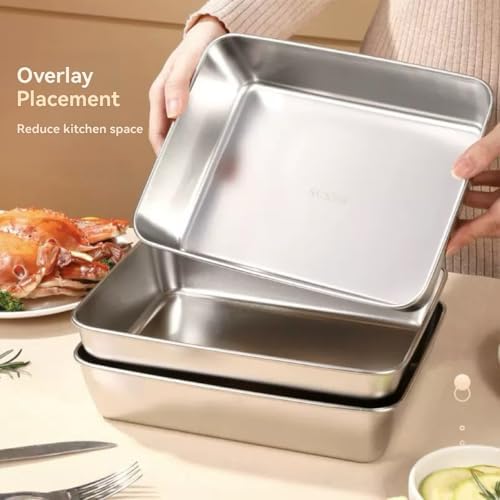 3PCS Stainless Steel Food Storage Containers,Meal Prep Containers