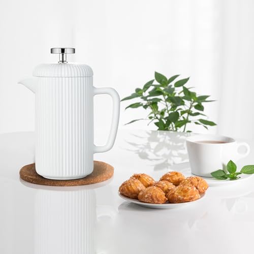 Easyworkz Porcelain French Press, 22 fl oz