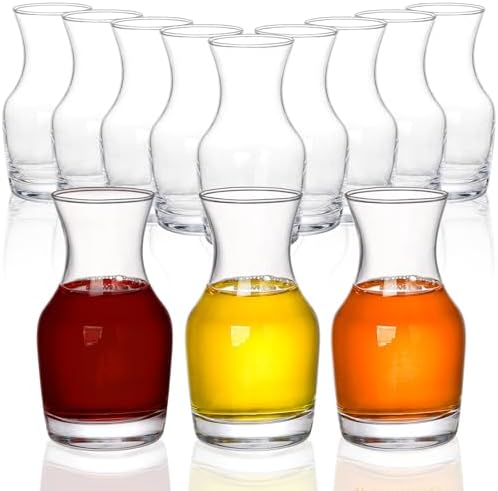12 Pack Wine Carafe Glass, 6 Oz Single Serving Mini Decanters
