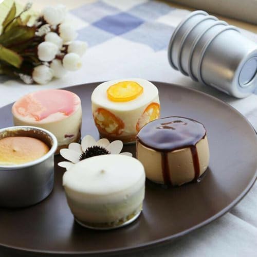 2 Inch Aluminum Alloy For MINI Cake Pan Round Removable Bottom Muffin