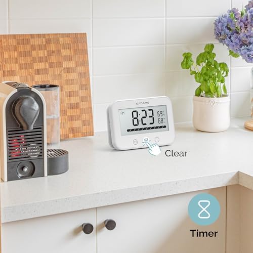 KADAMS Waterproof Shower Timer Clock, Black