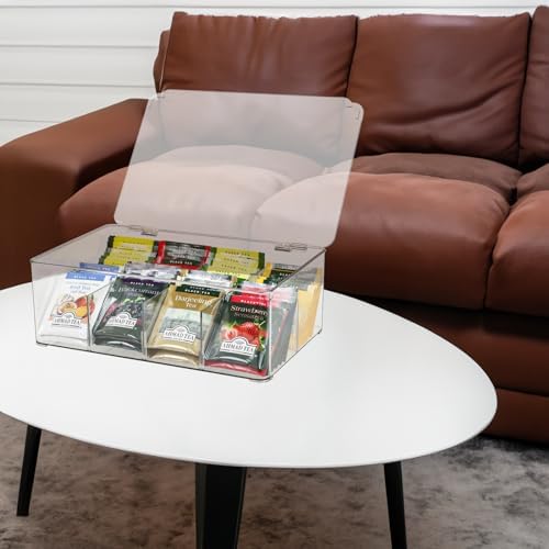 ZEXALOR Clear Tea Bag Organizer, Dresser Organizers Drawer Organzier