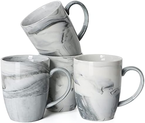 14 OZ Marble Coffee Mugs, M067 Novelty Marble Ceramic Cup for Home and