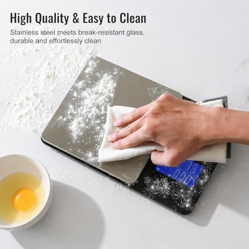 KitchenTour Dual Platform Digital Kitchen Food Scale, 0.001oz/33lb