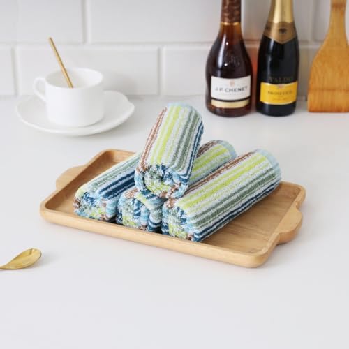 Oeleky Cotton Dishcloths, Pack of 8, 12x12 Inches