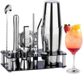 Wukuna Cocktail Shaker Bartender Kit, 15 Pcs Bar Tool with Acrylic