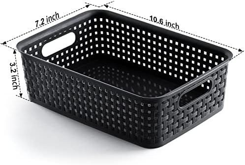 12 Pack Plastic Storage Baskets