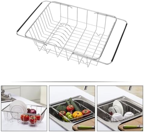 DOITOOL Expandable Stainless Steel over Sink Colander Basket