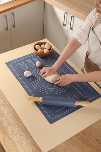 Silicone Baking Mat with Rolling Pin, Non-Stick