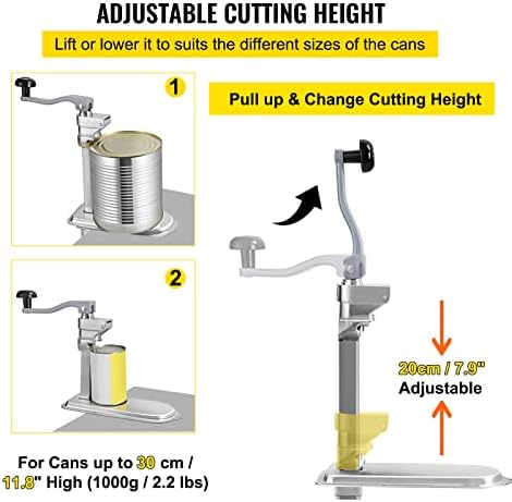 VEVOR Commercial Can Opener, 18.9"/48cm Long, Stainless Steel Manual