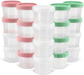 DEMORA 5 oz Small Plastic Containers with Twist on Lids [20 Sets]