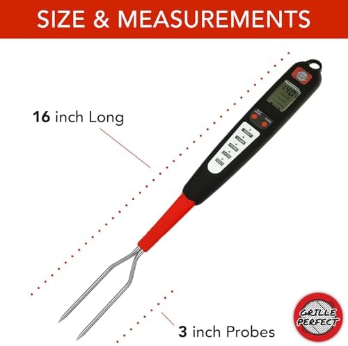 Digital Meat Thermometer Fork for Grilling and Barbecue