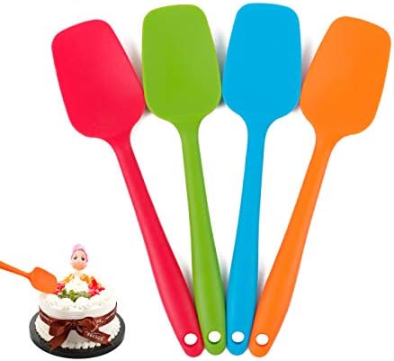 Food Grade Silicone Spatula Set Heat Resistant Small Rubber Spatulas,4