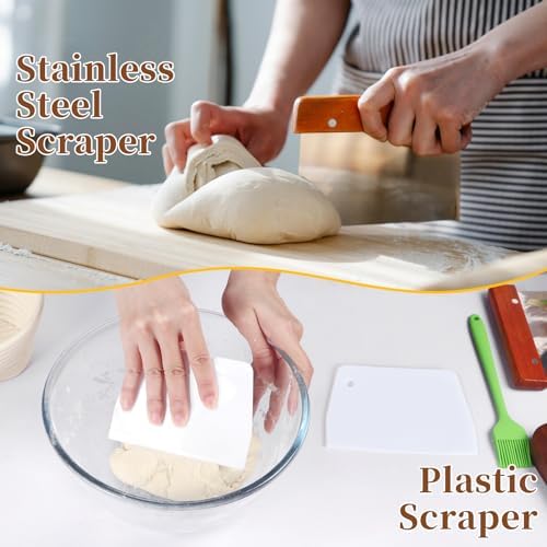 Banneton Bread Proofing Basket Set, 11 Inch Sourdough Proofing Basket