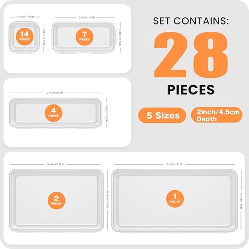 A-LuGei Drawer Organizer for Vanity Bathroom Makeup Desk
