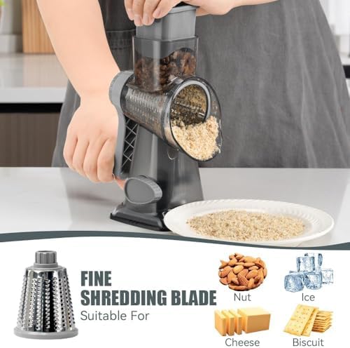 KEOUKE Rotary Cheese Grater, Hand Crank