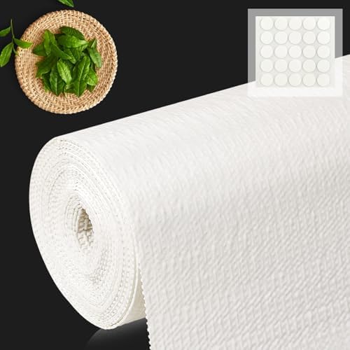 Shelf Liner for Kitchen Cabinets and Drawers, 12" x 240" White