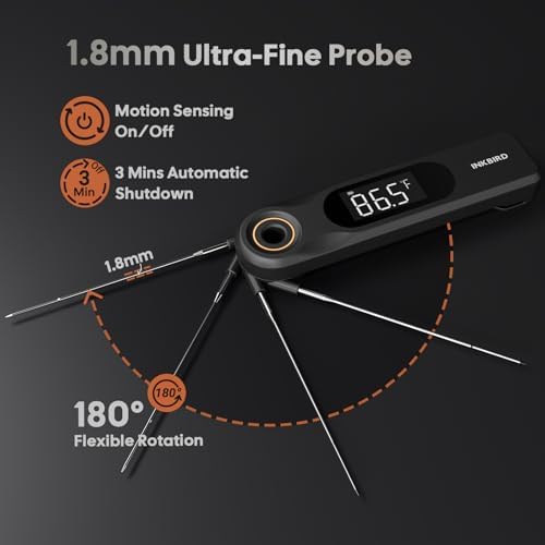 INKBIRD Rechargeable Instant Read Thermometer, 1.8mm Probe