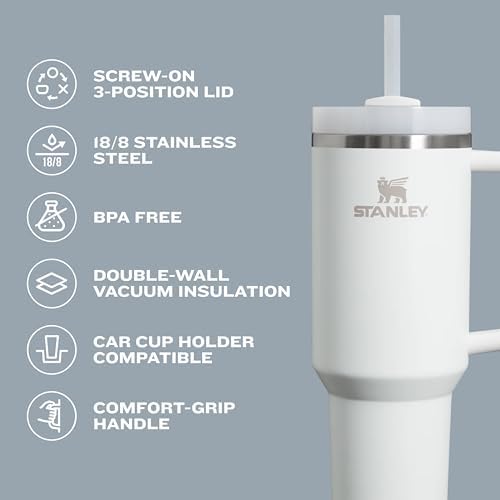 STANLEY Quencher H2.0 Flow State Tumbler, 14 oz, Rose Quartz 2.0