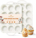 Silicone Muffin Pans for Baking, 12-Cup Nonstick Cupcake Pan