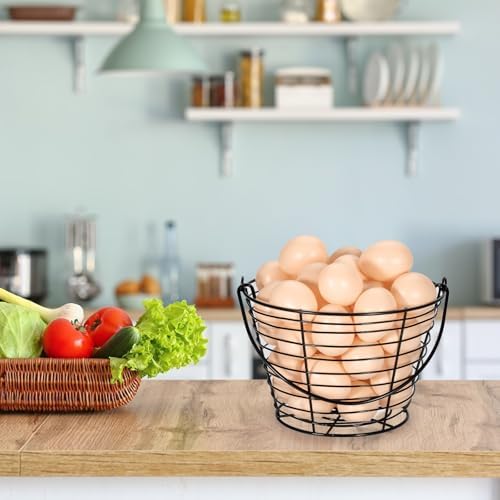 3 PCS 8" Wire Egg Baskets with Handles
