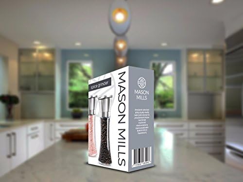 Mason Mil Stainless Steel Salt and Pepper Grinder Set