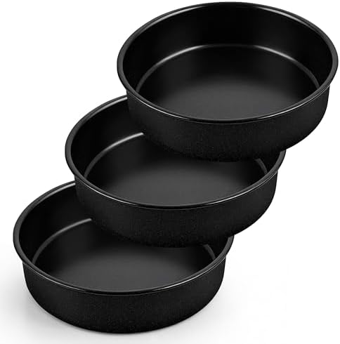 P&P CHEF 7 Inch Cake Pan Set of 3, Non-Stick Round Cake Pans