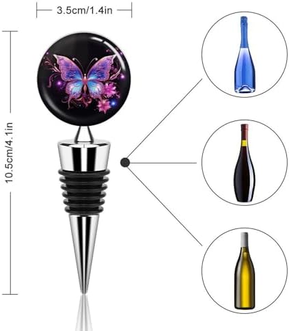 Purple Butterfly Flower Wine Stopper Vacuum Alloy Wine Bottle Stopper