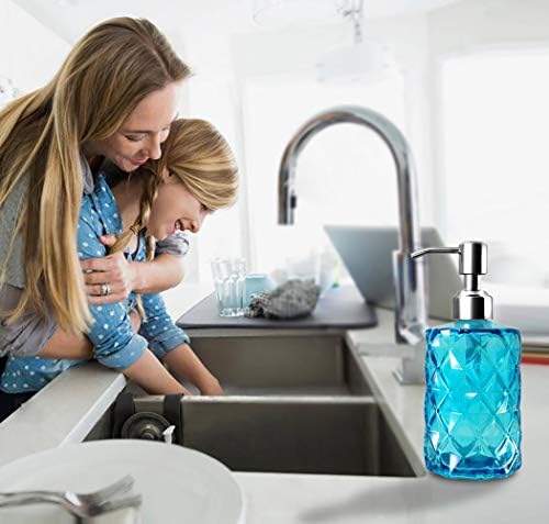 JASAI 12 Oz Diamond Design Soap Dispenser