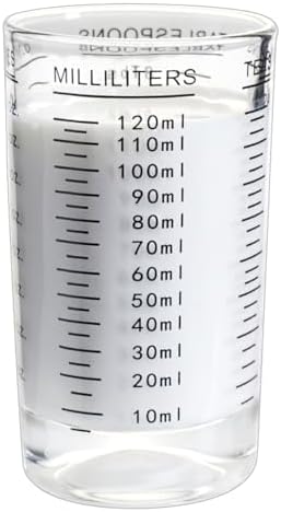 Measuring Cup 4 Ounce/120ML Shot Glass Liquid Heavy High Espresso