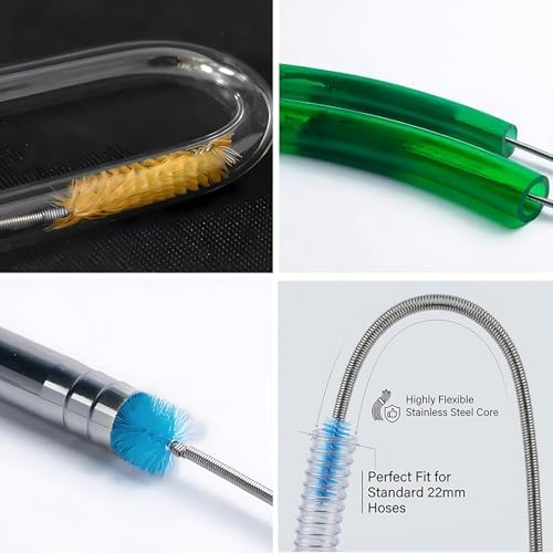 67" Flexible Drain Brush Set, Double Ended Long Hose Pipe Cleaner with