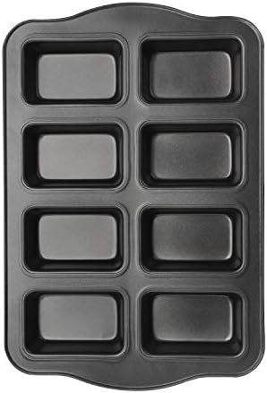 Beasea Mini Loaf Pan 8 Cavity, Nonstick Bakeware Square Bread Pan