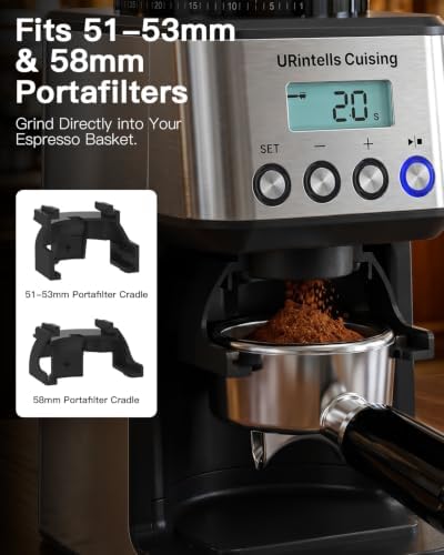 Burr Coffee Grinder, 51 Grind Settings for Espresso