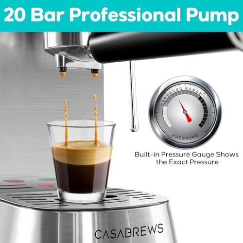 CASABREWS 20 Bar Espresso Machine with Milk Frother