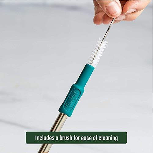 Goodful Stainless Steel Collapsible Telescoping Straws With Silicone