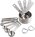 Stainless Steel Measuring Cups and Spoons Set - 5 Cups and 6 Spoons